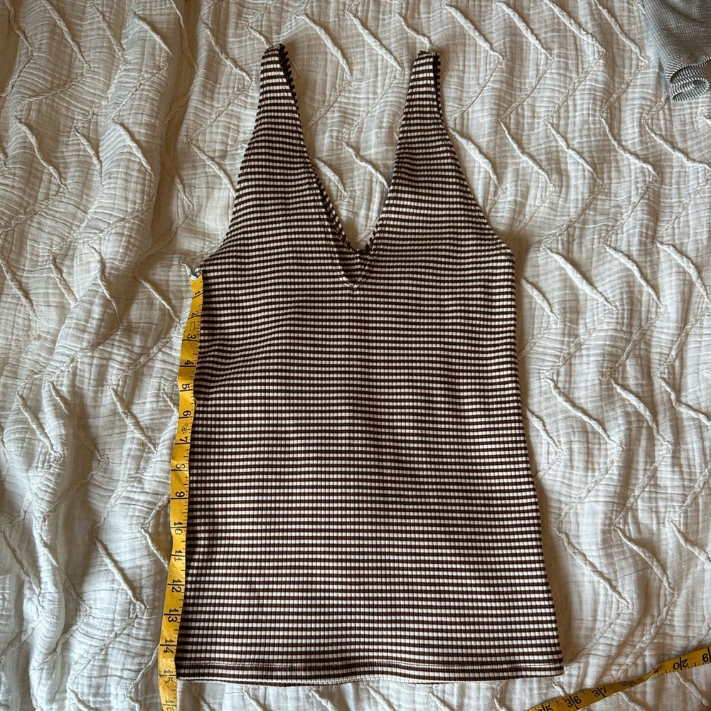 Reformation Black and White Striped Tank Top